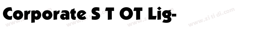 Corporate S T OT Lig字体转换